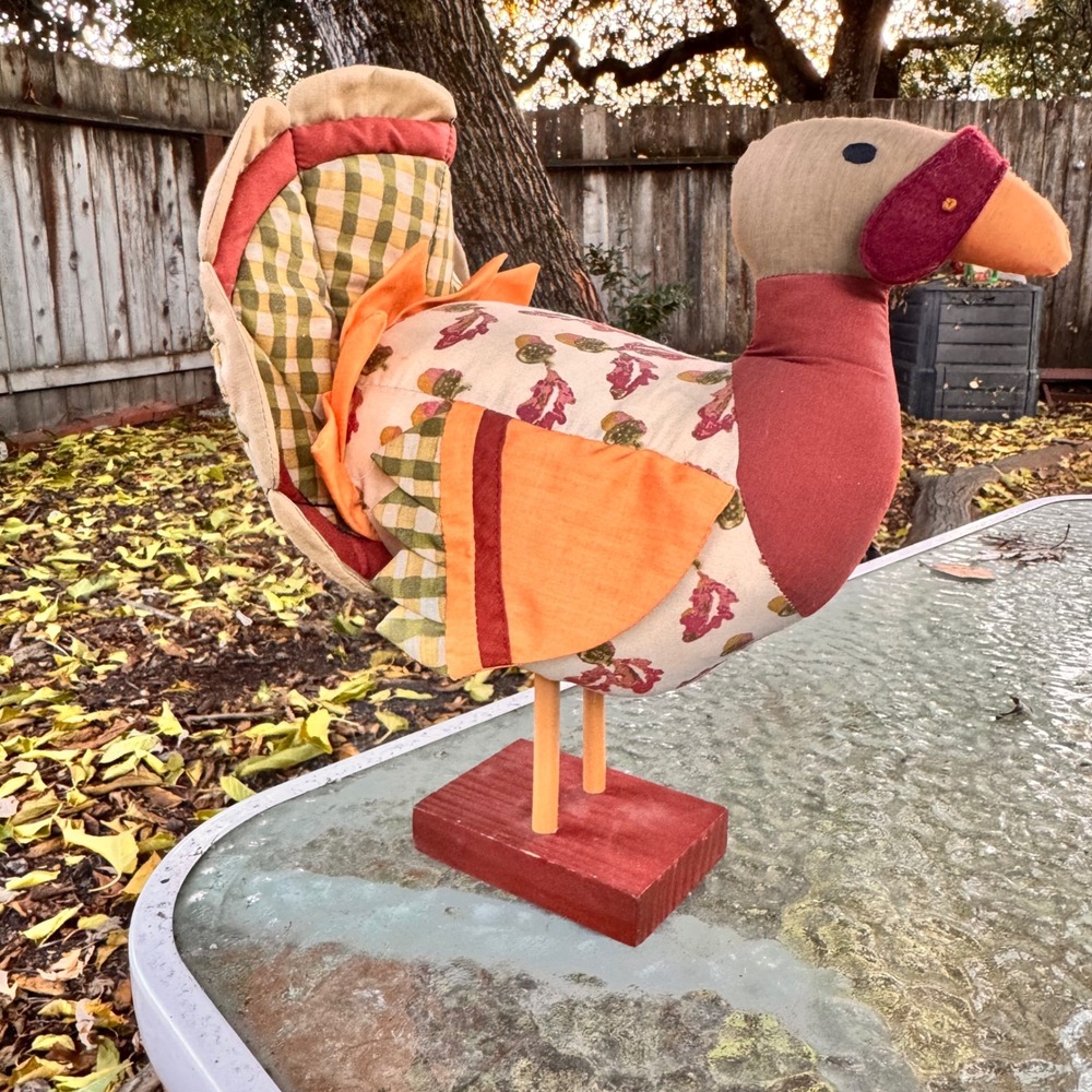 Hallmark Cards Turkey Thanksgiving Decor Fabric Fall Harvest Decoration
